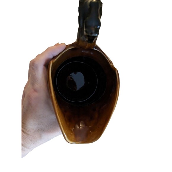 VTG Arthur Wood British Pottery Horse Head Handle Embossed Hunt Scene Pitcher 8" - Picture 7 of 16